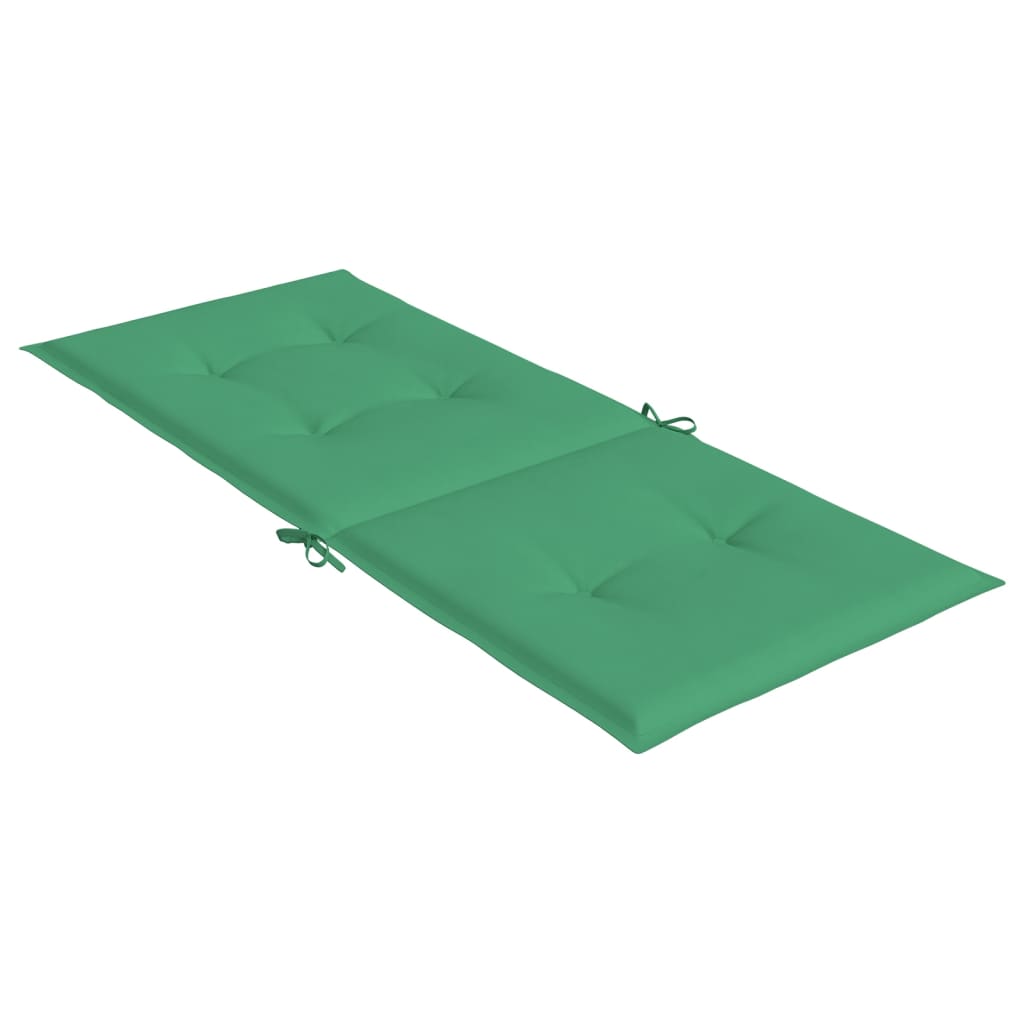 Cuscini per Sedie 2 pz Verdi 120x50x3 cm in Tessuto