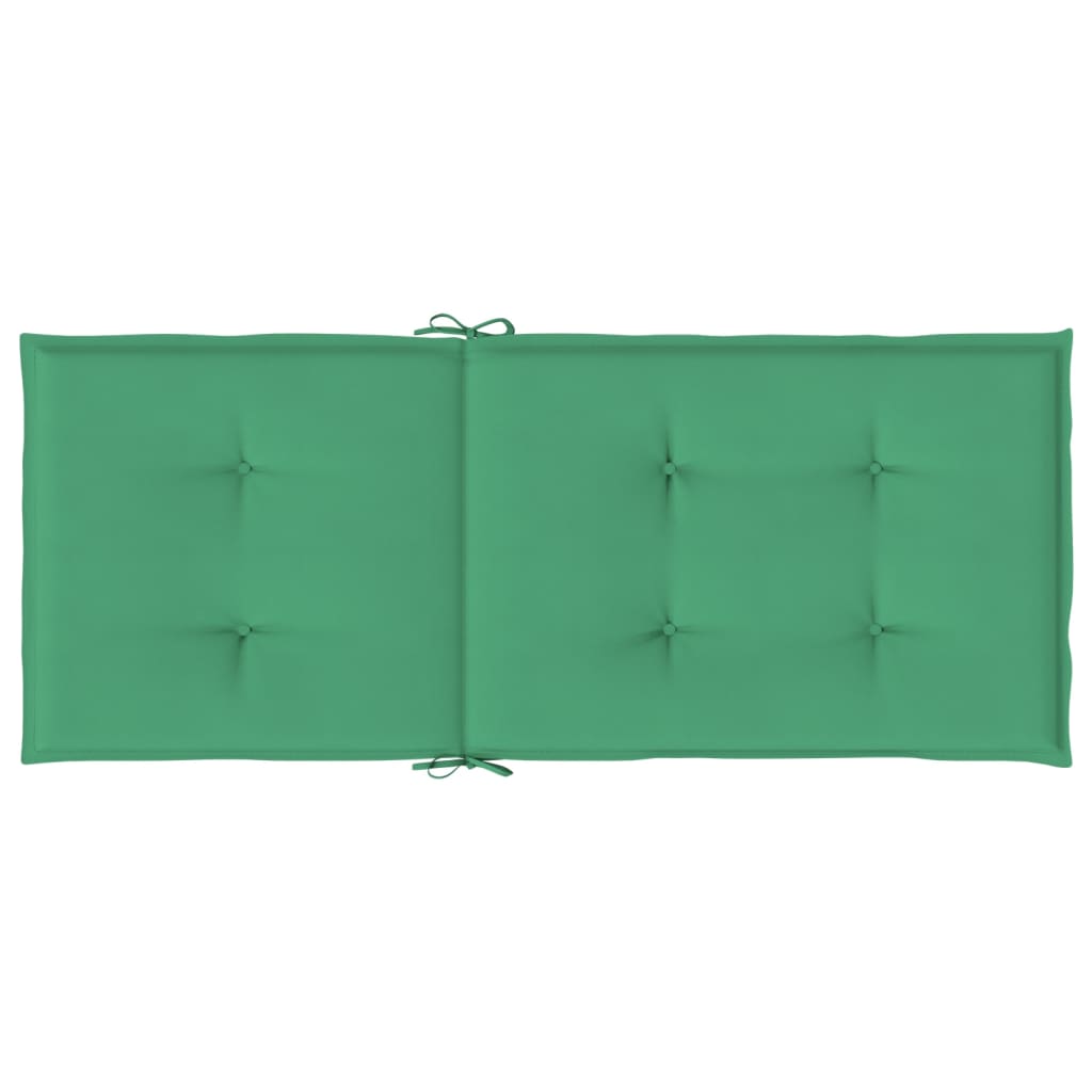 Cuscini per Sedie 2 pz Verdi 120x50x3 cm in Tessuto