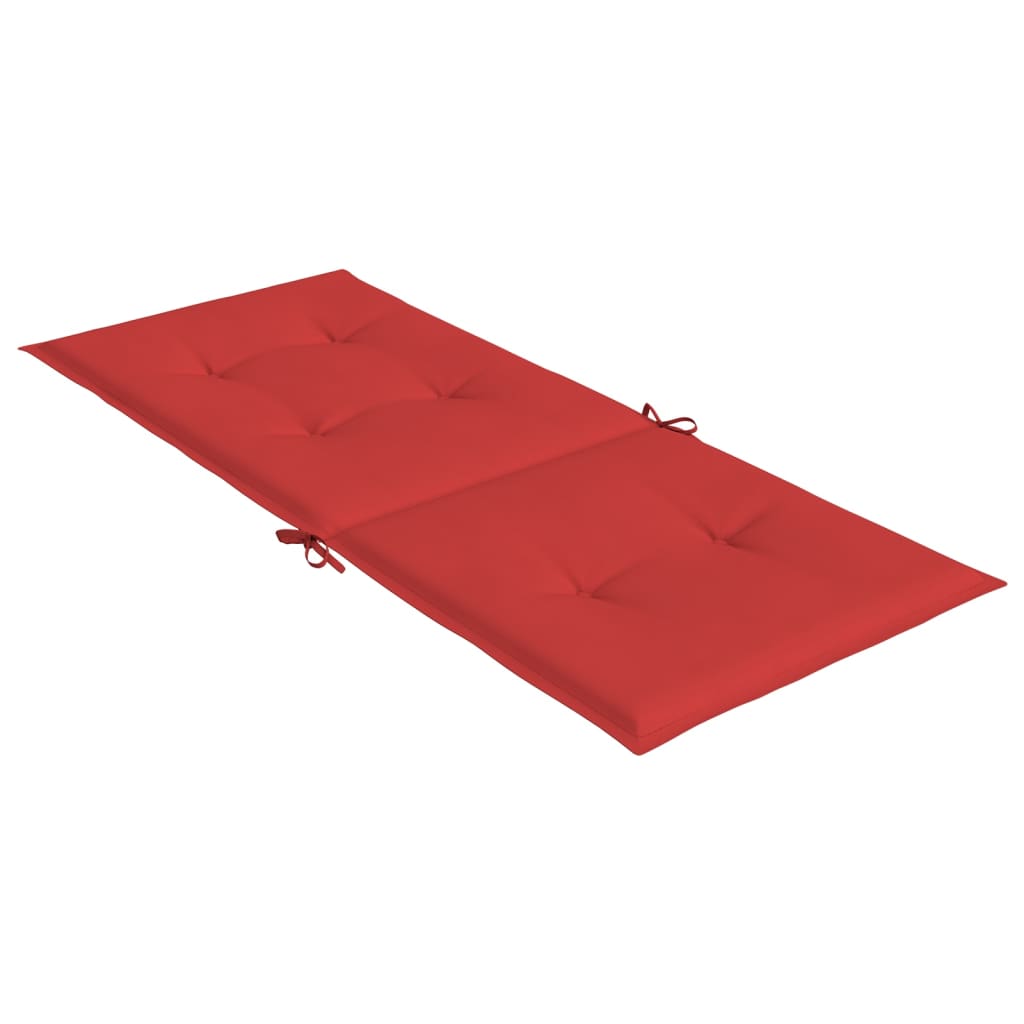 Cuscini per Sedie 2 pz Rossi 120x50x3 cm in Tessuto