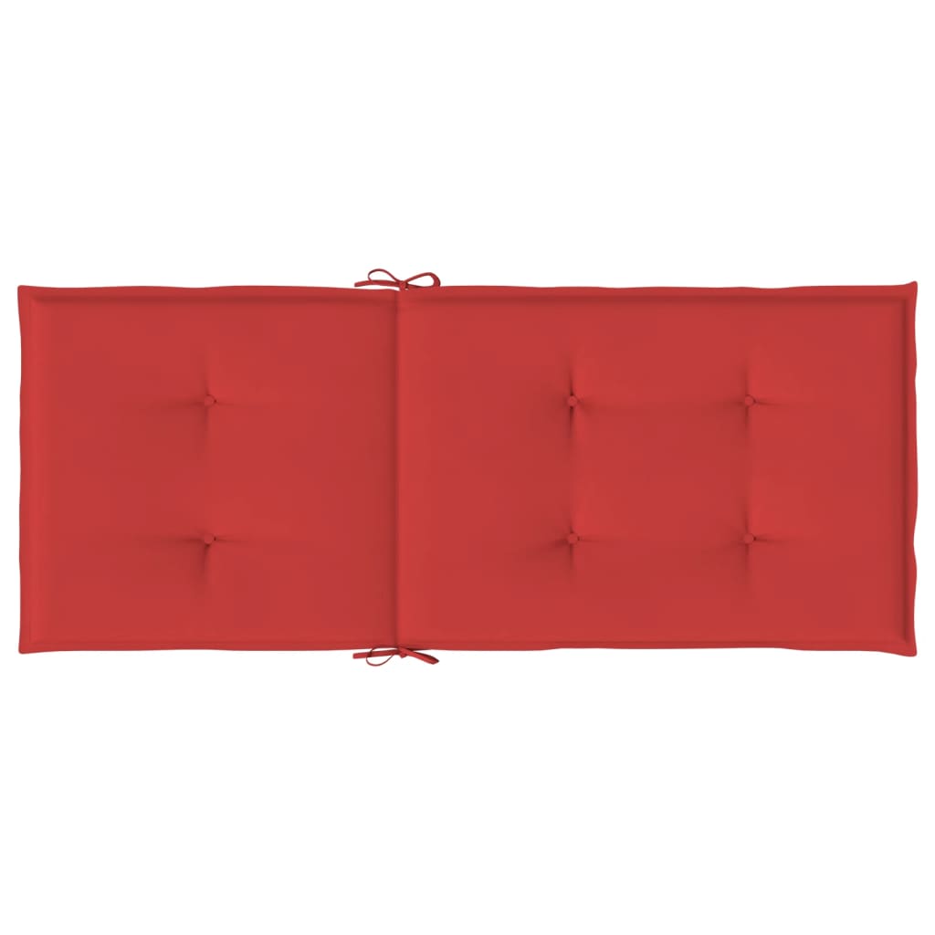Cuscini per Sedie 2 pz Rossi 120x50x3 cm in Tessuto