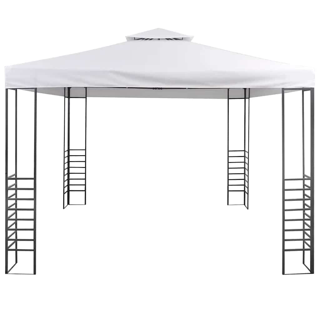 Gazebo da Giardino 3x3 m Bianco