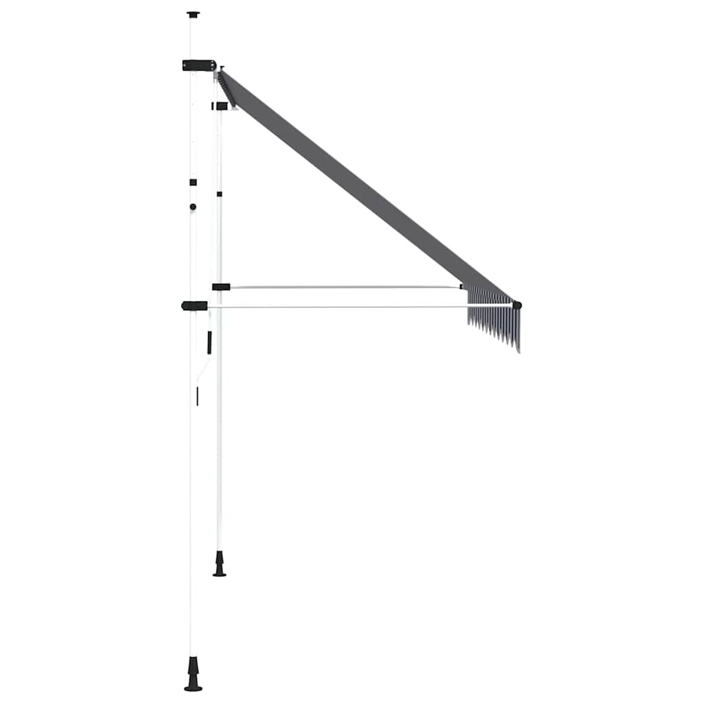 Tenda da Sole Retrattile Manuale 300 cm a Strisce Blu e Bianche