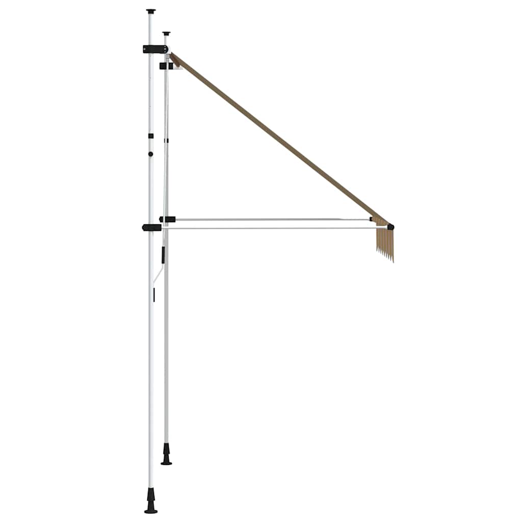 Tenda da Sole Retrattile Manuale 150 cm a Strisce Blu e Gialle