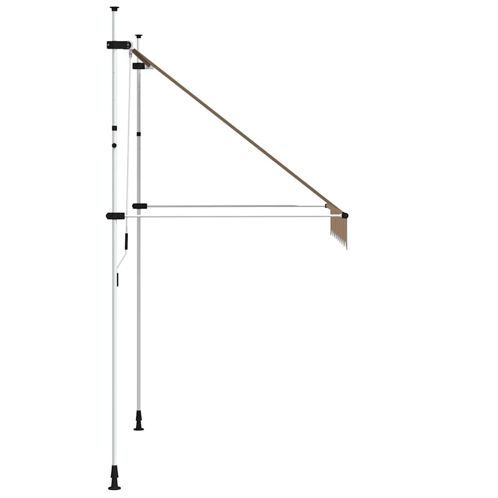 Tenda da Sole Retrattile Manuale 200 cm a Strisce Blu e Gialle