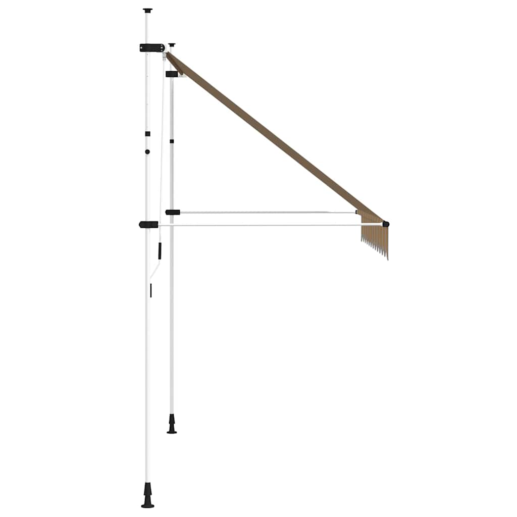 Tenda da Sole Retrattile Manuale 250 cm a Strisce Blu e Gialle