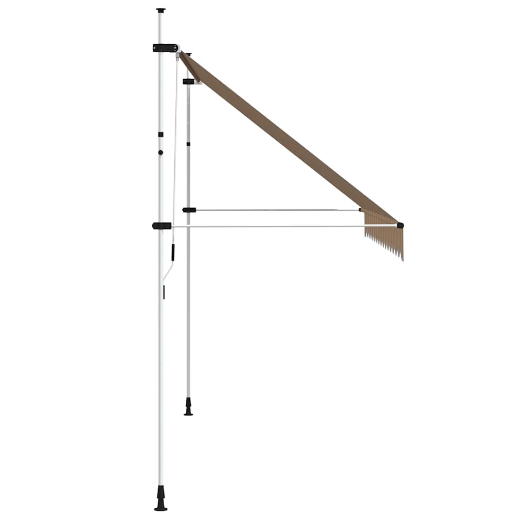 Tenda da Sole Retrattile Manuale 350 cm a Strisce Blu e Gialle
