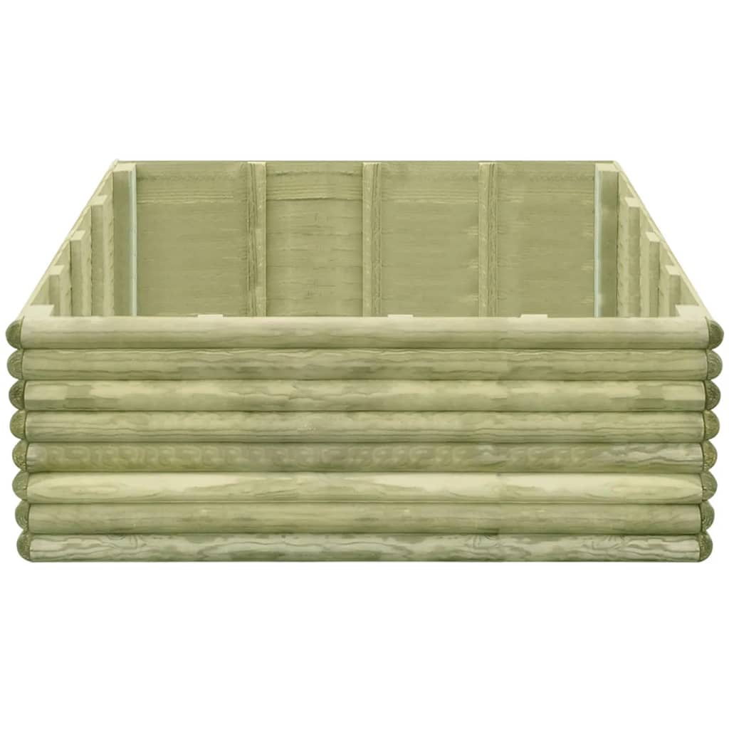 Letto Rialzato 150x150x48 cm in Legno di Pino Impregnato 19 mm