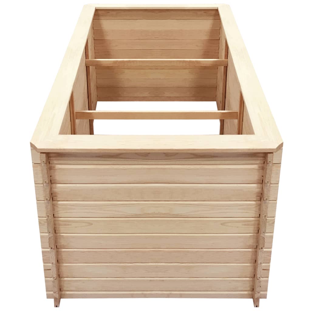 Letto Rialzato da Giardino 200x100x80 cm in Legno di Pino 19 mm