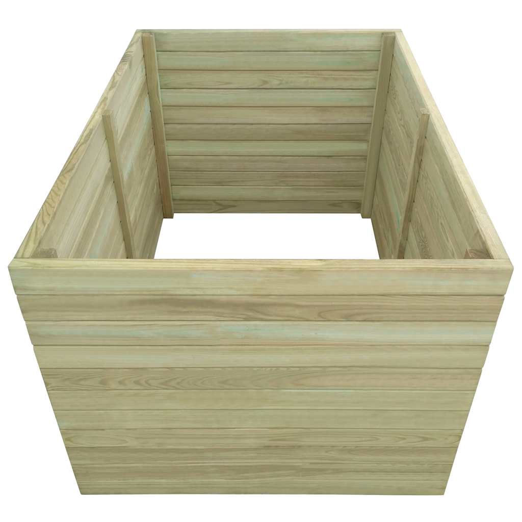 Letto Rialzato da Giardino in Legno Impregnato 100x100x77 cm