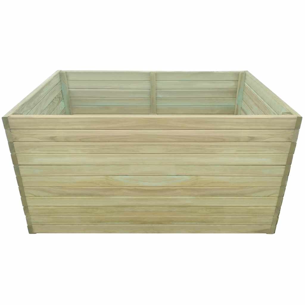 Letto Rialzato da Giardino in Legno Impregnato 100x100x77 cm