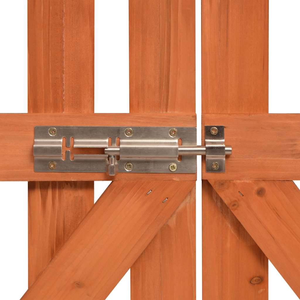 Arco da Giardino con Cancello in Legno Massello 120x60x205 cm