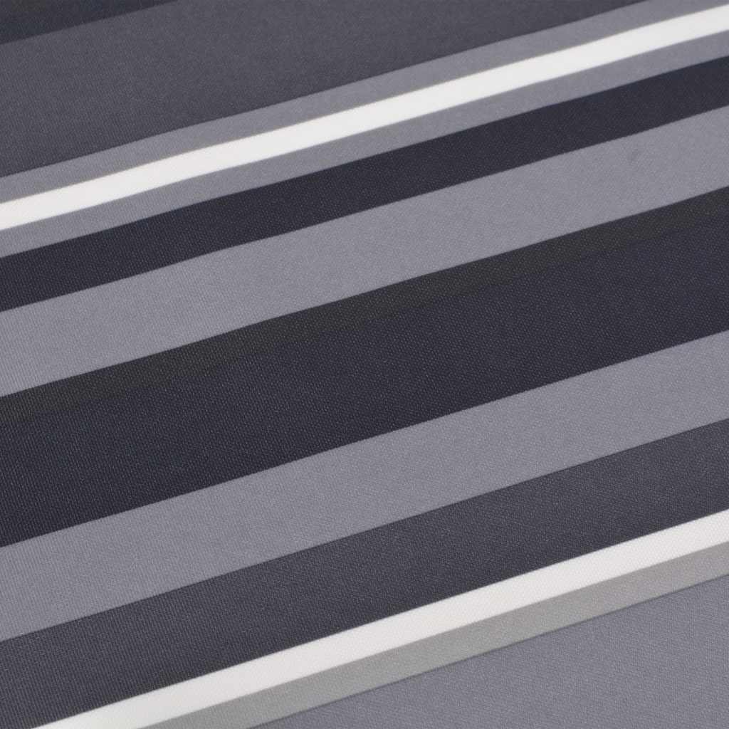 Paravento da Balcone Tessuto Oxford 75x600 cm Grigio a Strisce