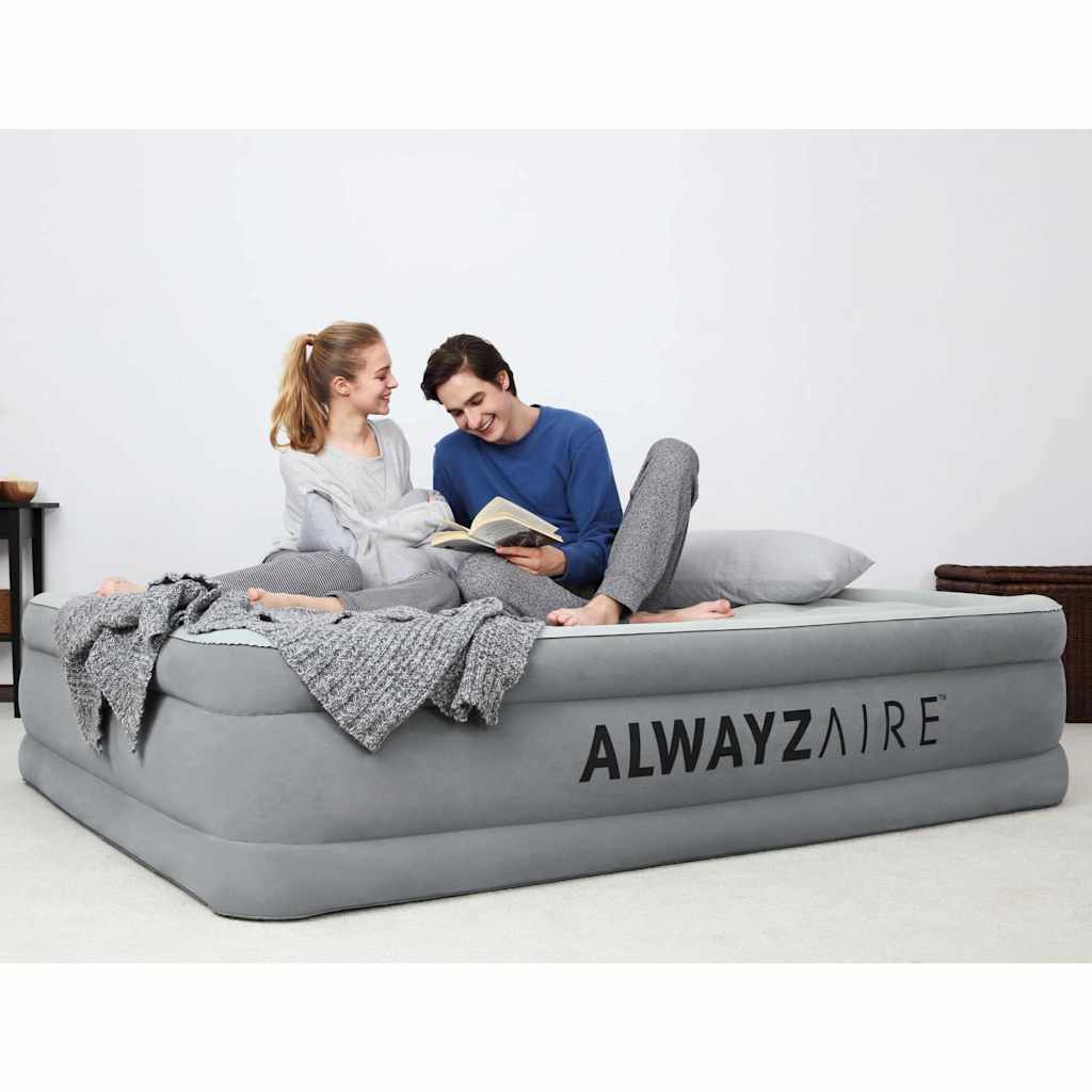 Bestway Materasso ad Aria AlwayzAire 2 Persone 203x152x46 cm Grigio