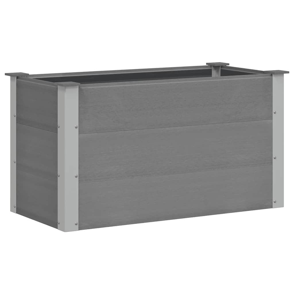 Letto Rialzato da Giardino in WPC 100x50x54 cm Grigio