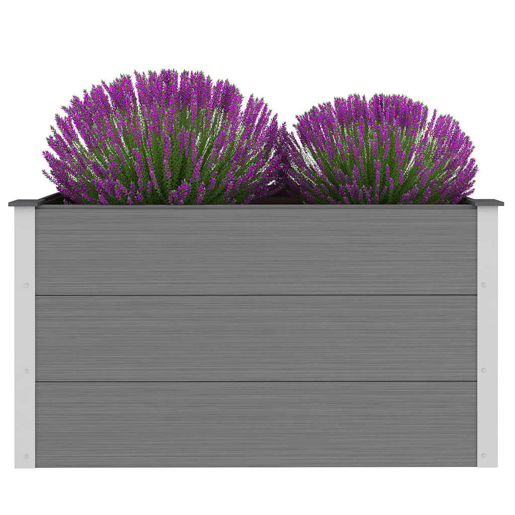Letto Rialzato da Giardino in WPC 100x50x54 cm Grigio