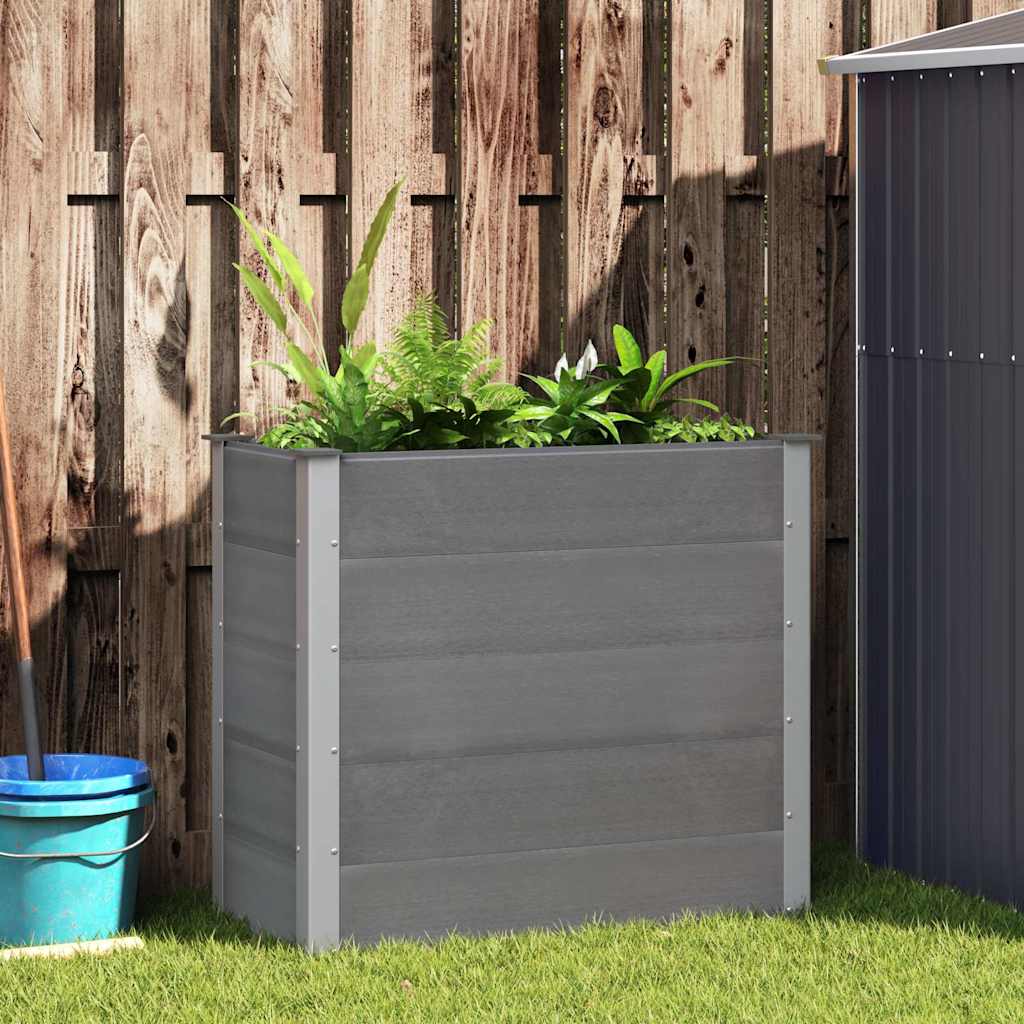 Letto Rialzato da Giardino in WPC 100x50x91 cm Grigio