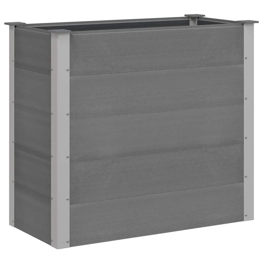 Letto Rialzato da Giardino in WPC 100x50x91 cm Grigio