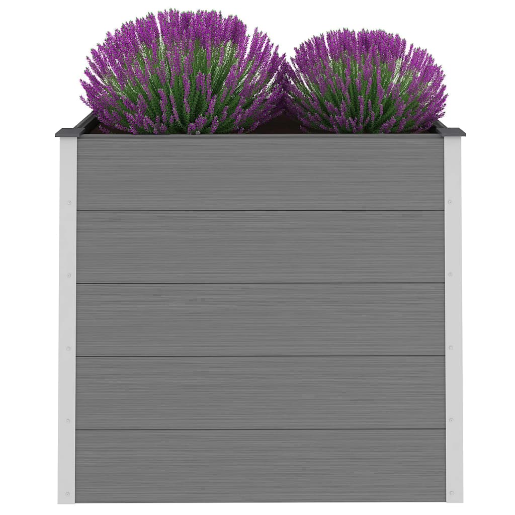 Letto Rialzato da Giardino in WPC 100x50x91 cm Grigio
