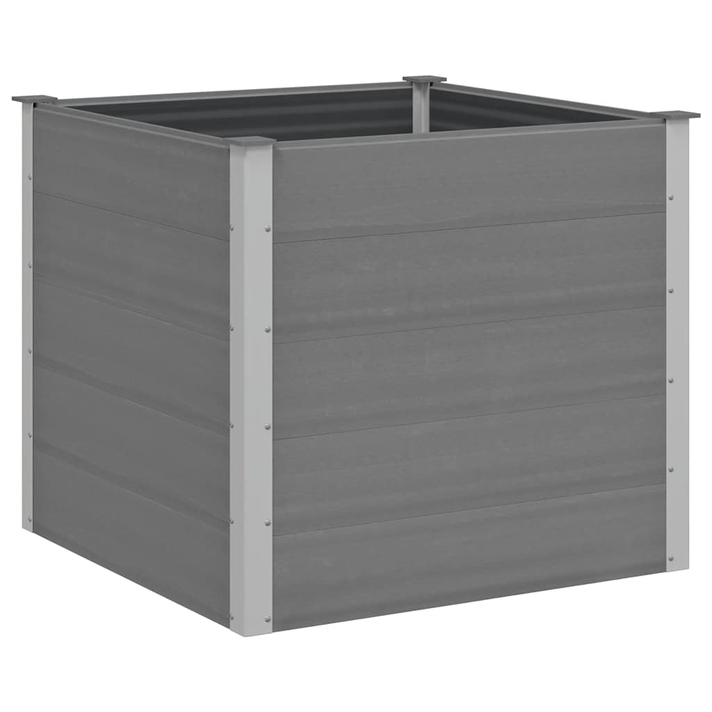 Letto Rialzato da Giardino in WPC 100x100x91 cm Grigio
