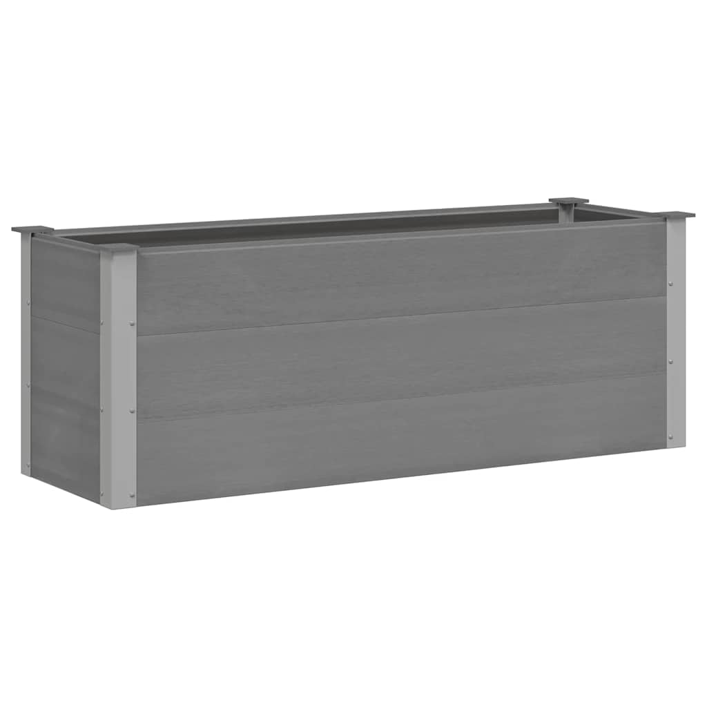 Letto Rialzato da Giardino in WPC 150x50x54 cm Grigio