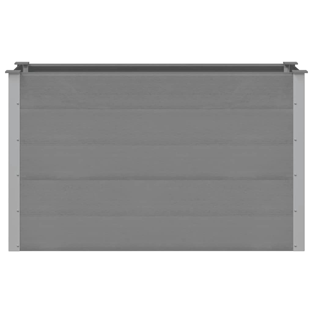 Letto Rialzato da Giardino in WPC 150x50x91 cm Grigio