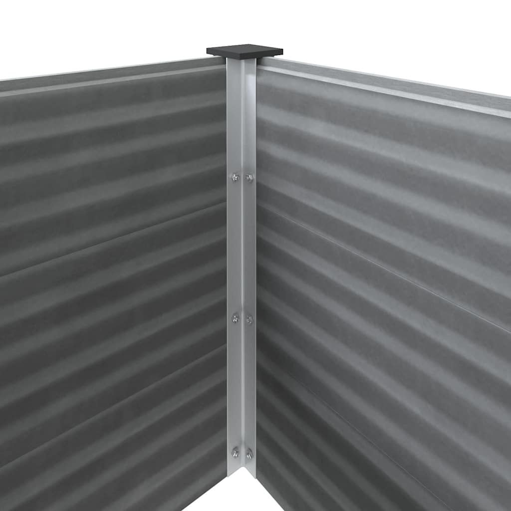 Letto Rialzato da Giardino in WPC 150x50x91 cm Grigio