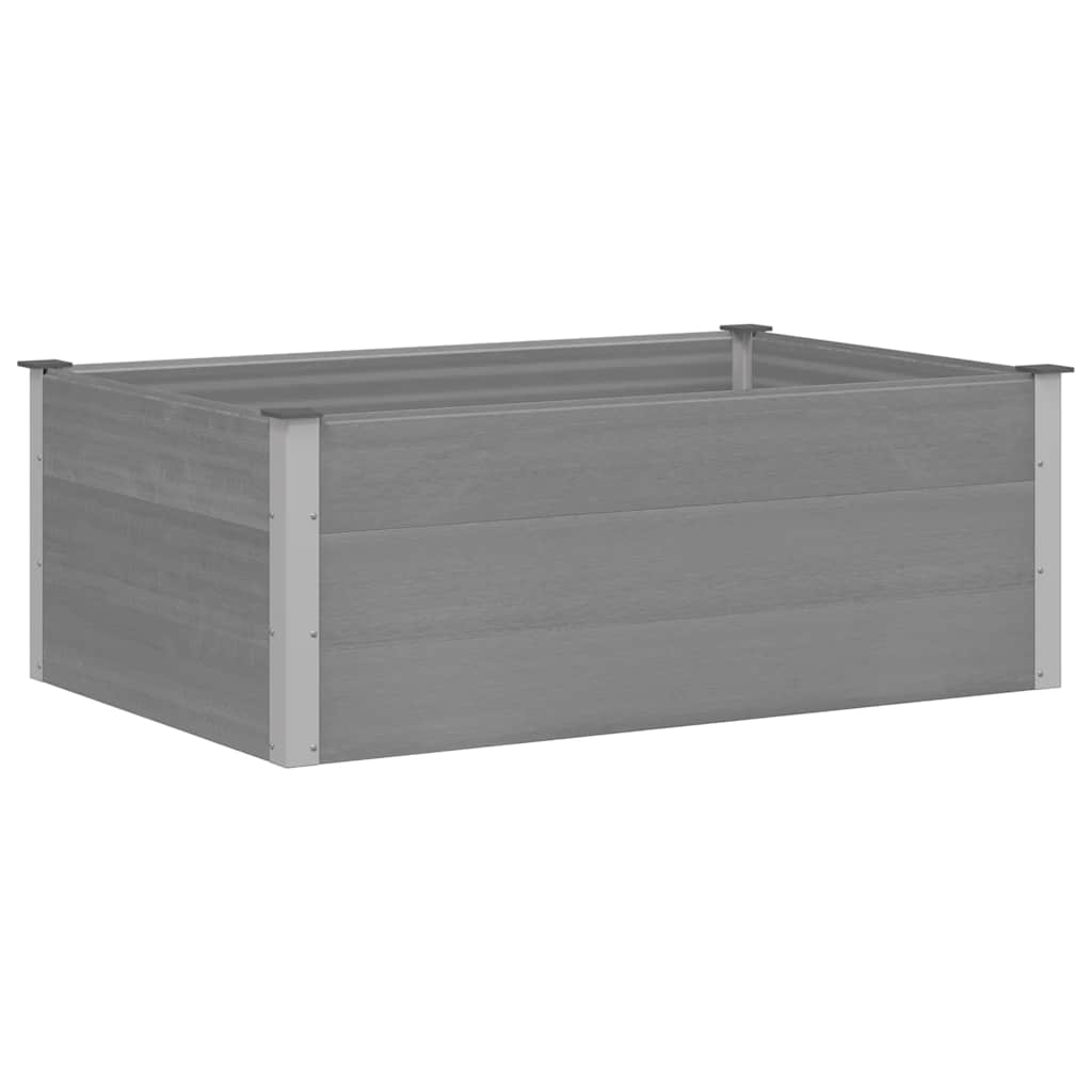 Letto Rialzato da Giardino in WPC 150x100x54 cm Grigio