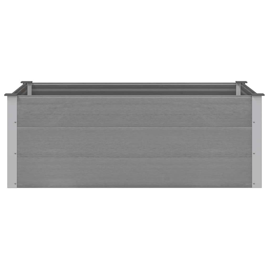 Letto Rialzato da Giardino in WPC 150x100x54 cm Grigio
