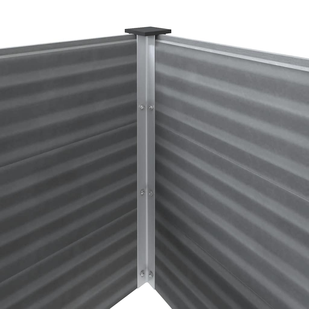 Letto Rialzato da Giardino in WPC 150x100x54 cm Grigio