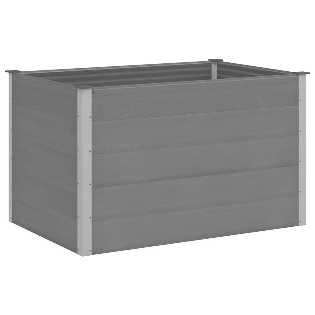 Letto Rialzato da Giardino in WPC 150x100x91 cm Grigio