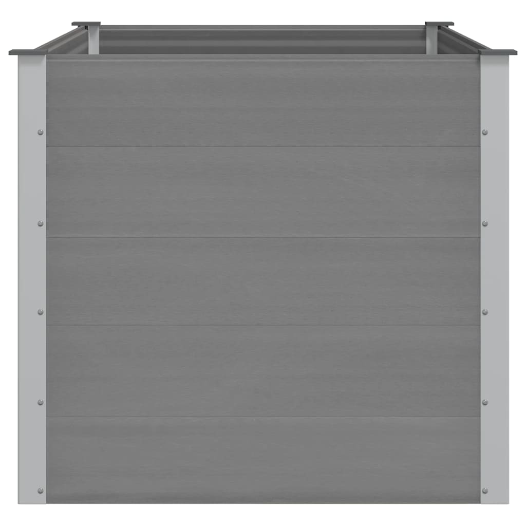 Letto Rialzato da Giardino in WPC 150x100x91 cm Grigio