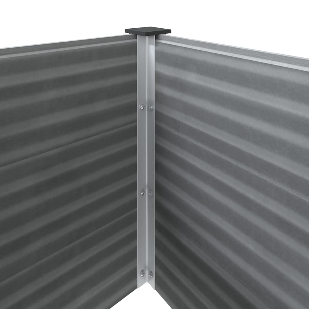 Letto Rialzato da Giardino in WPC 150x100x91 cm Grigio