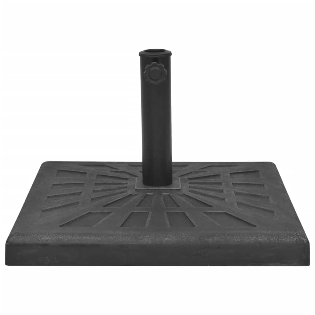 Base per Parasole Quadrata in Resina Nera 19 kg