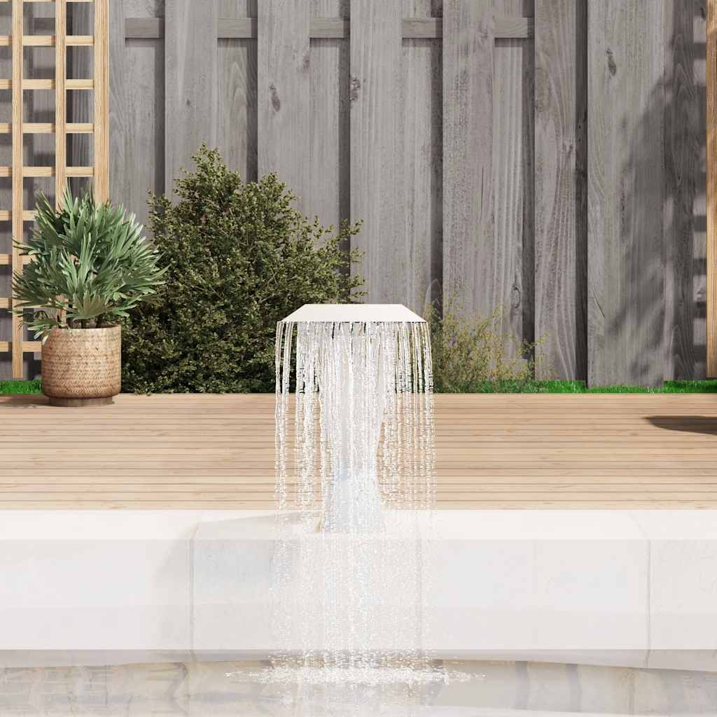 Fontana per Piscina in Acciaio Inossidabile 64x30x52 cm Argento