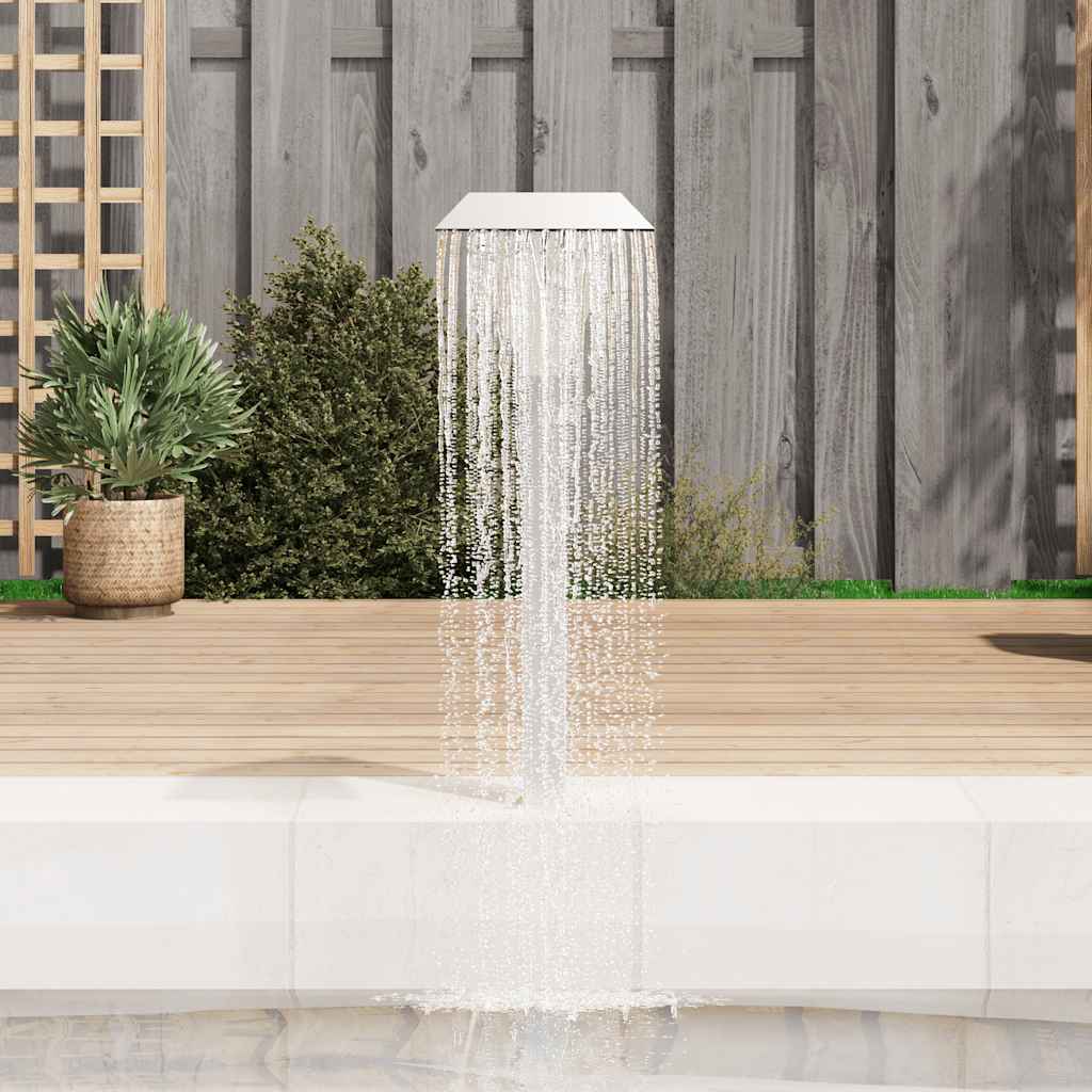 Fontana per Piscina in Acciaio Inossidabile 50x30x90 cm Argento