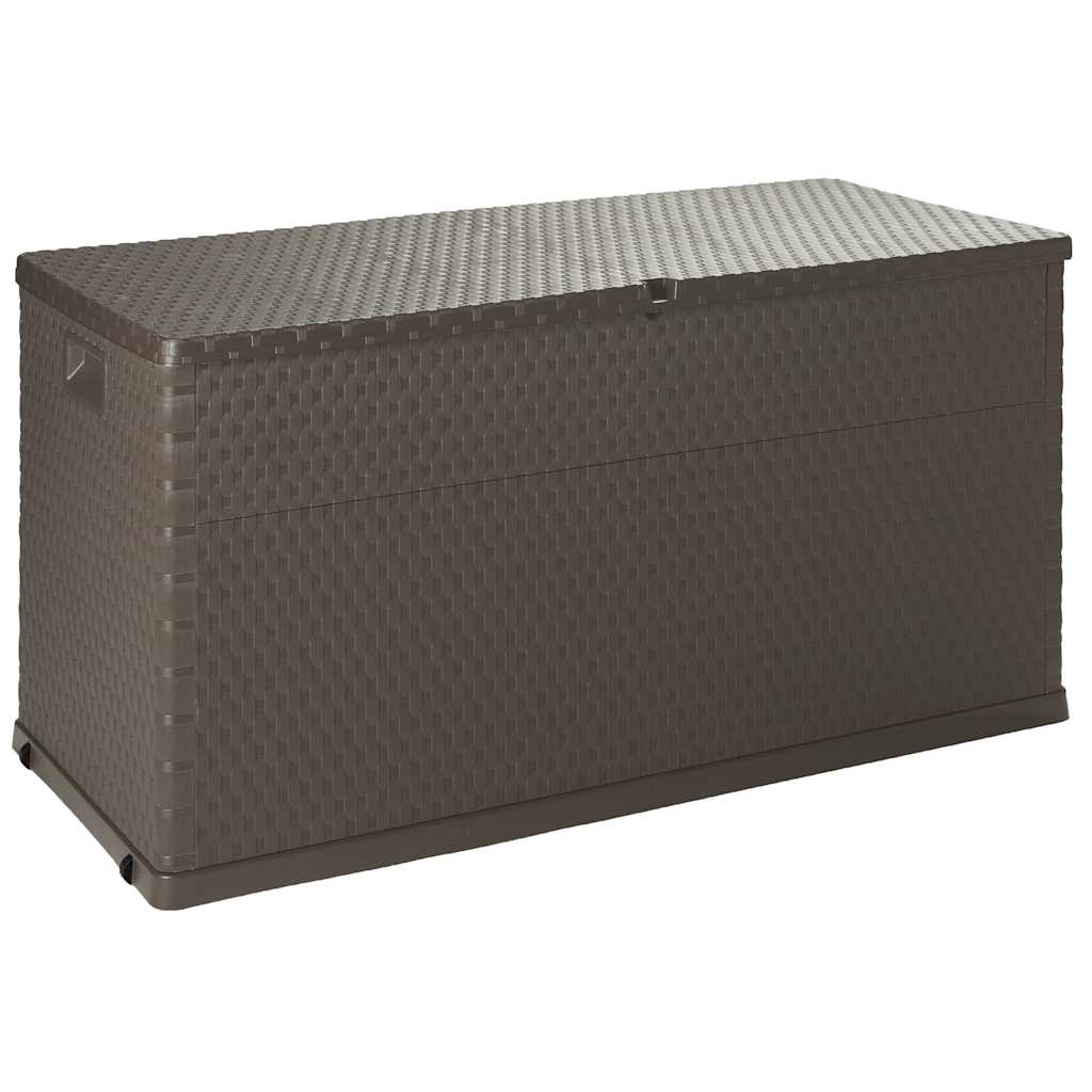 Baule da Giardino Marrone 120x56x63 cm in Rattan PP
