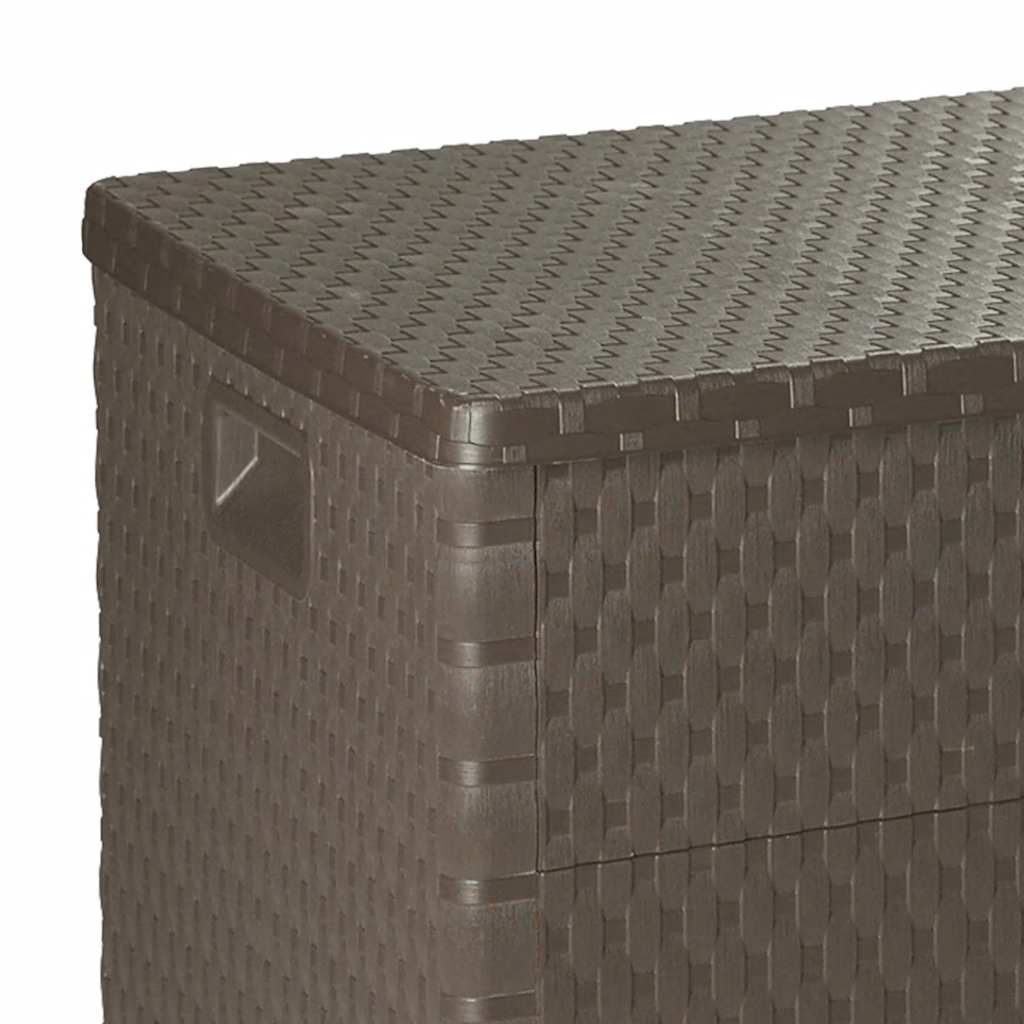Baule da Giardino Marrone 120x56x63 cm in Rattan PP
