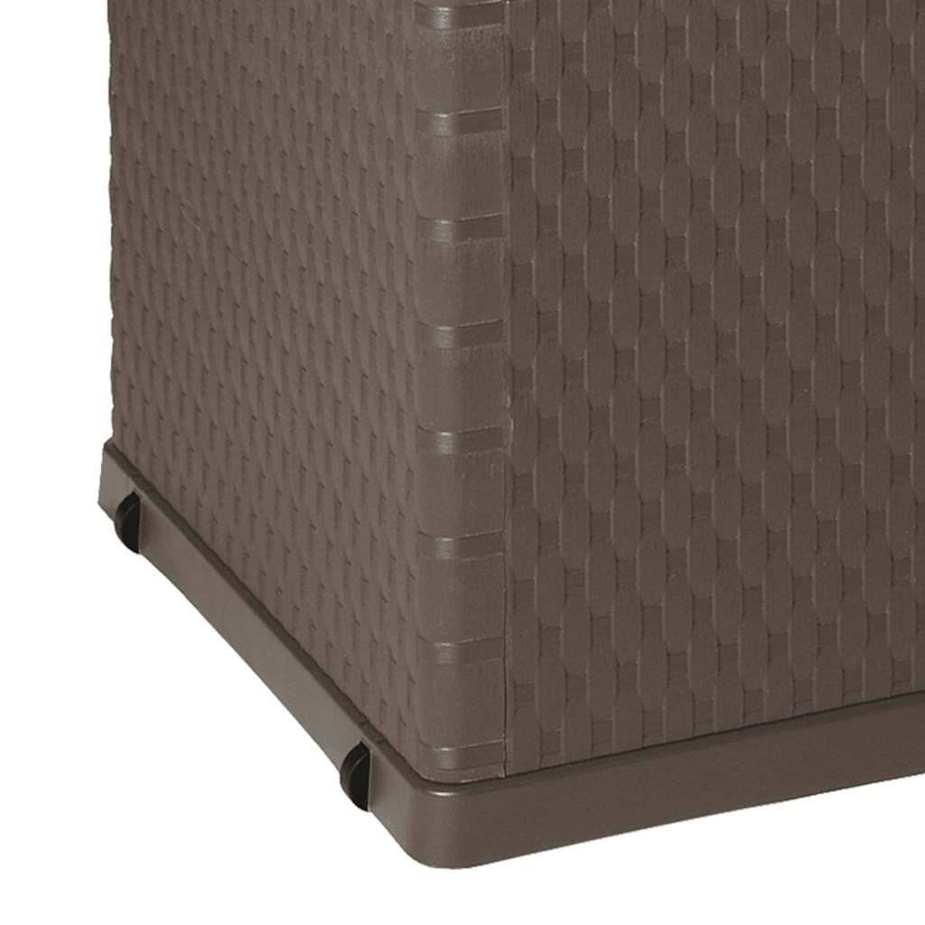 Baule da Giardino Marrone 120x56x63 cm in Rattan PP