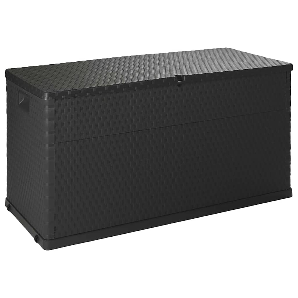 Baule da Giardino Antracite 120x56x63 cm in Rattan PP