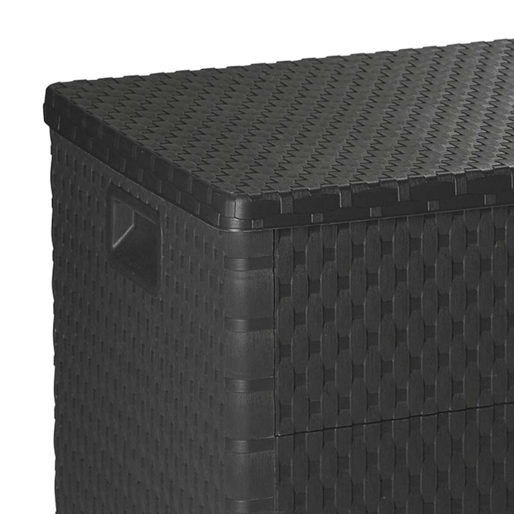 Baule da Giardino Antracite 120x56x63 cm in Rattan PP