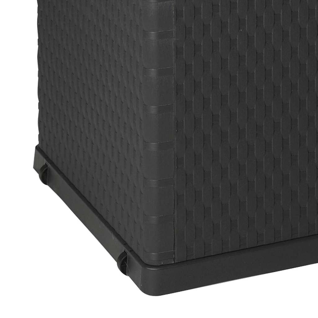Baule da Giardino Antracite 120x56x63 cm in Rattan PP