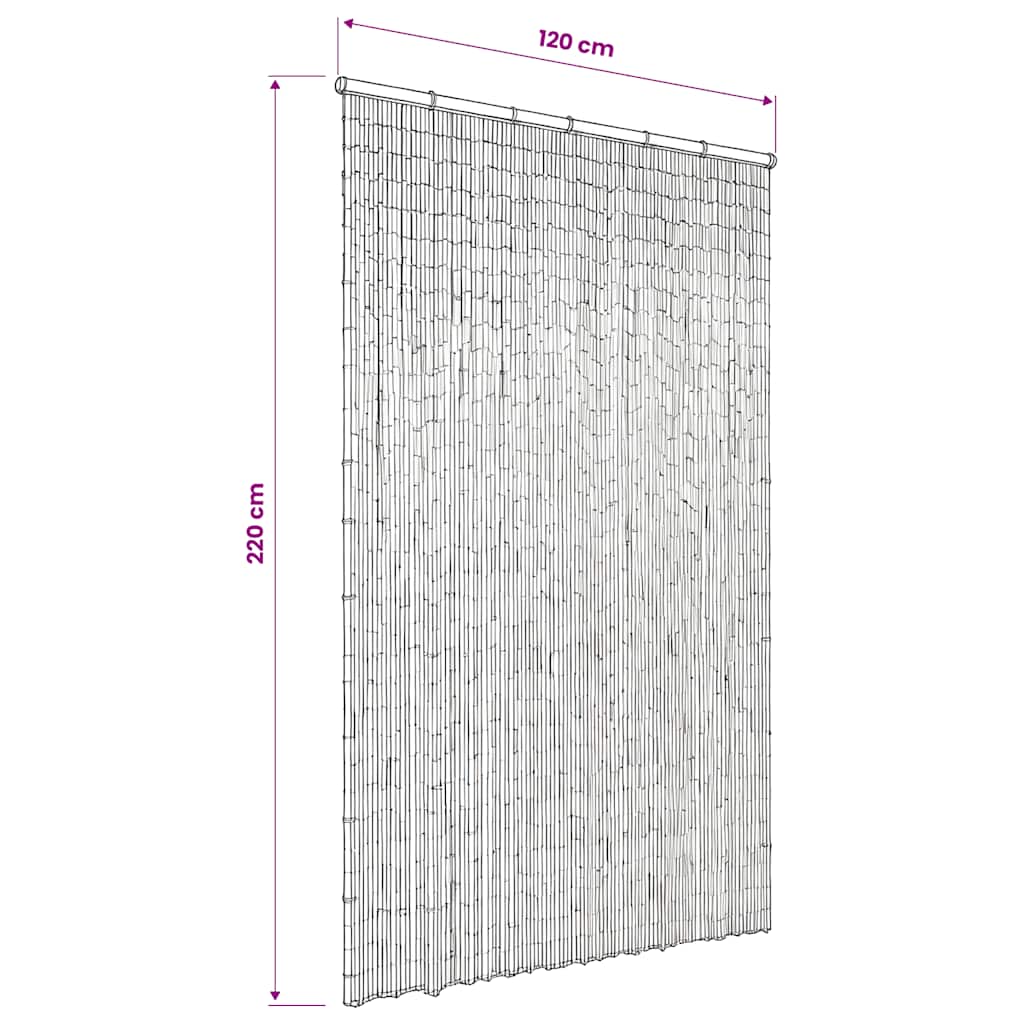 Tenda Antimosche per Porte in Bambù 120x220 cm