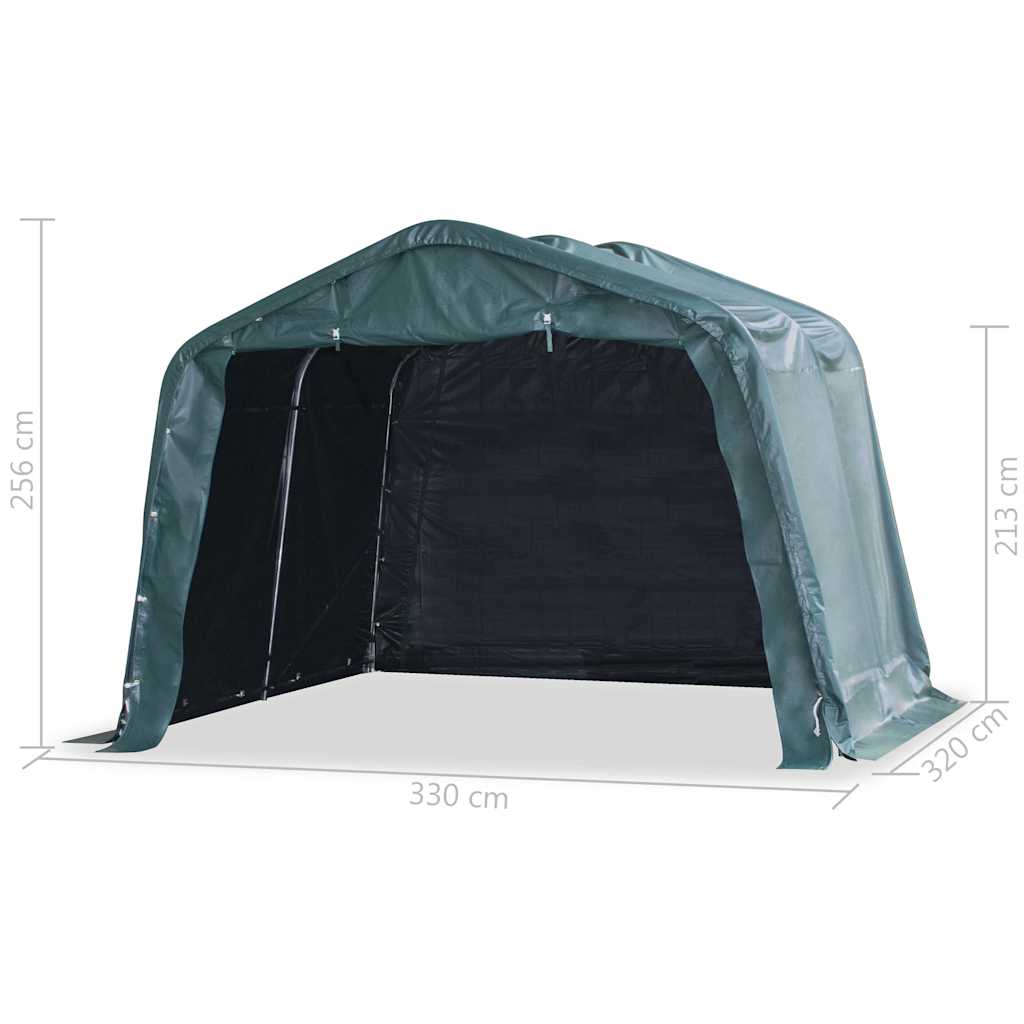 Copertura per Tenda da Bestiame in PVC 3,3x3,2 m Verde Scuro