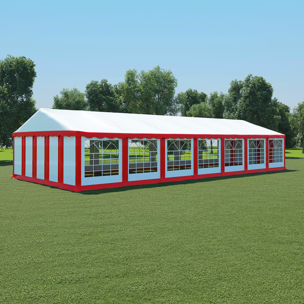 Tessuto per Tendone 6x14 m Rosso e Bianco