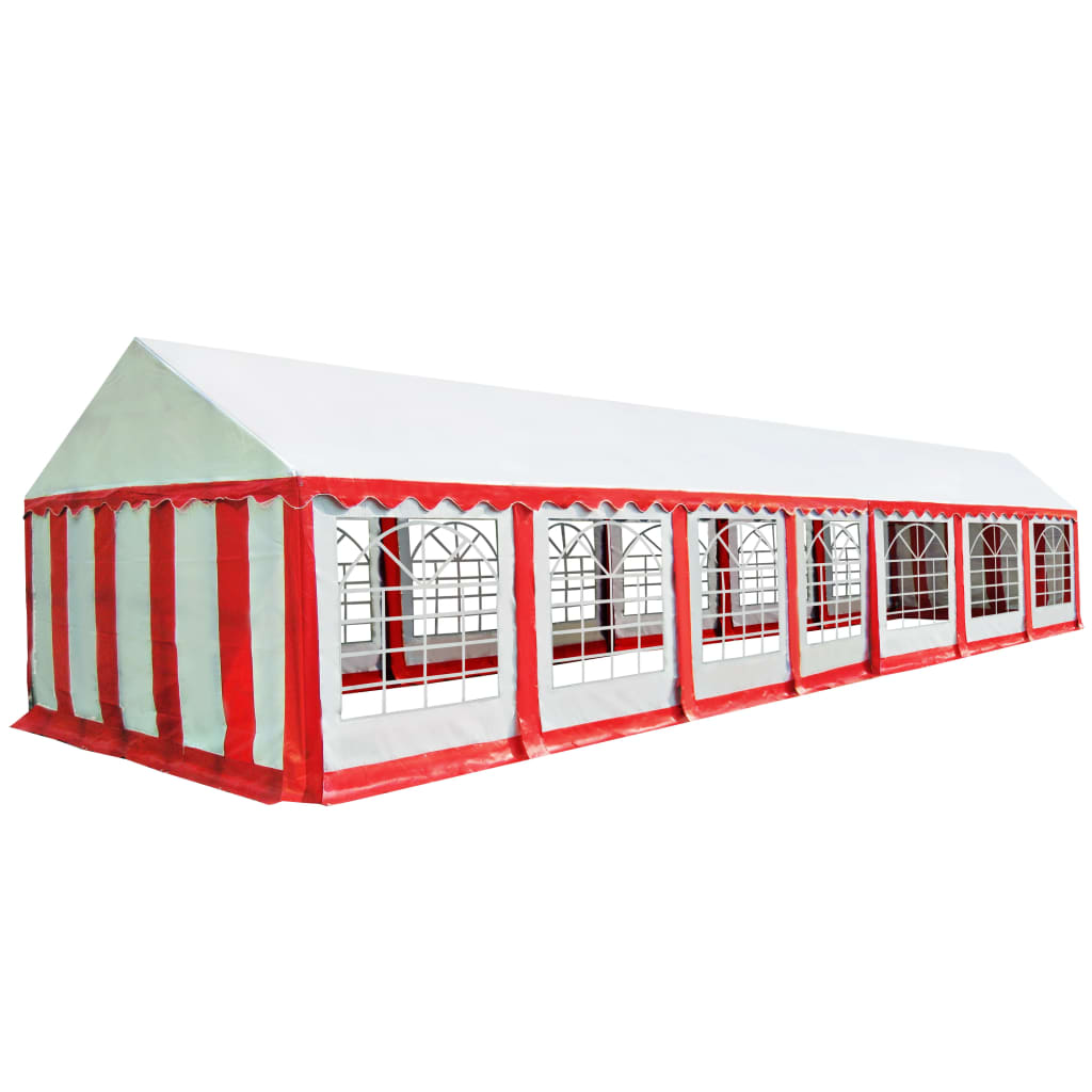 Tessuto per Tendone 6x14 m Rosso e Bianco