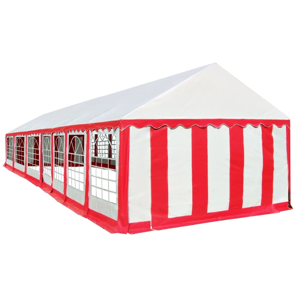 Tessuto per Tendone 6x14 m Rosso e Bianco