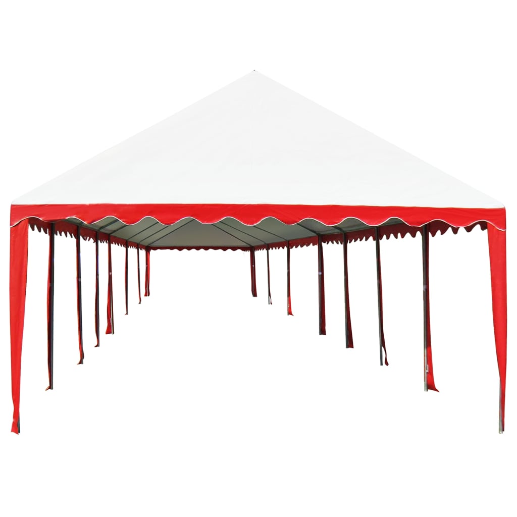Tessuto per Tendone 6x14 m Rosso e Bianco