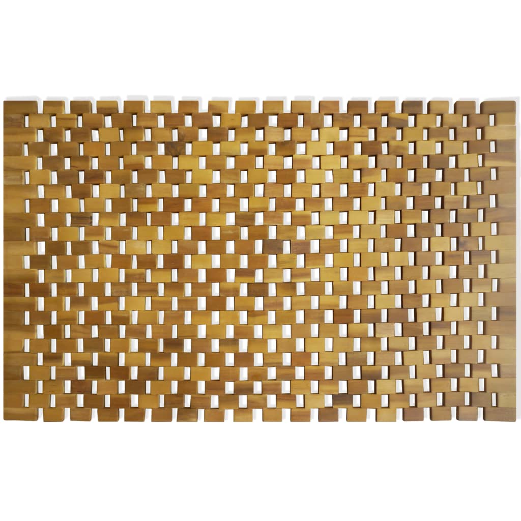 Tappetino da Bagno in Legno di Acacia 80x50 cm a Mosaico
