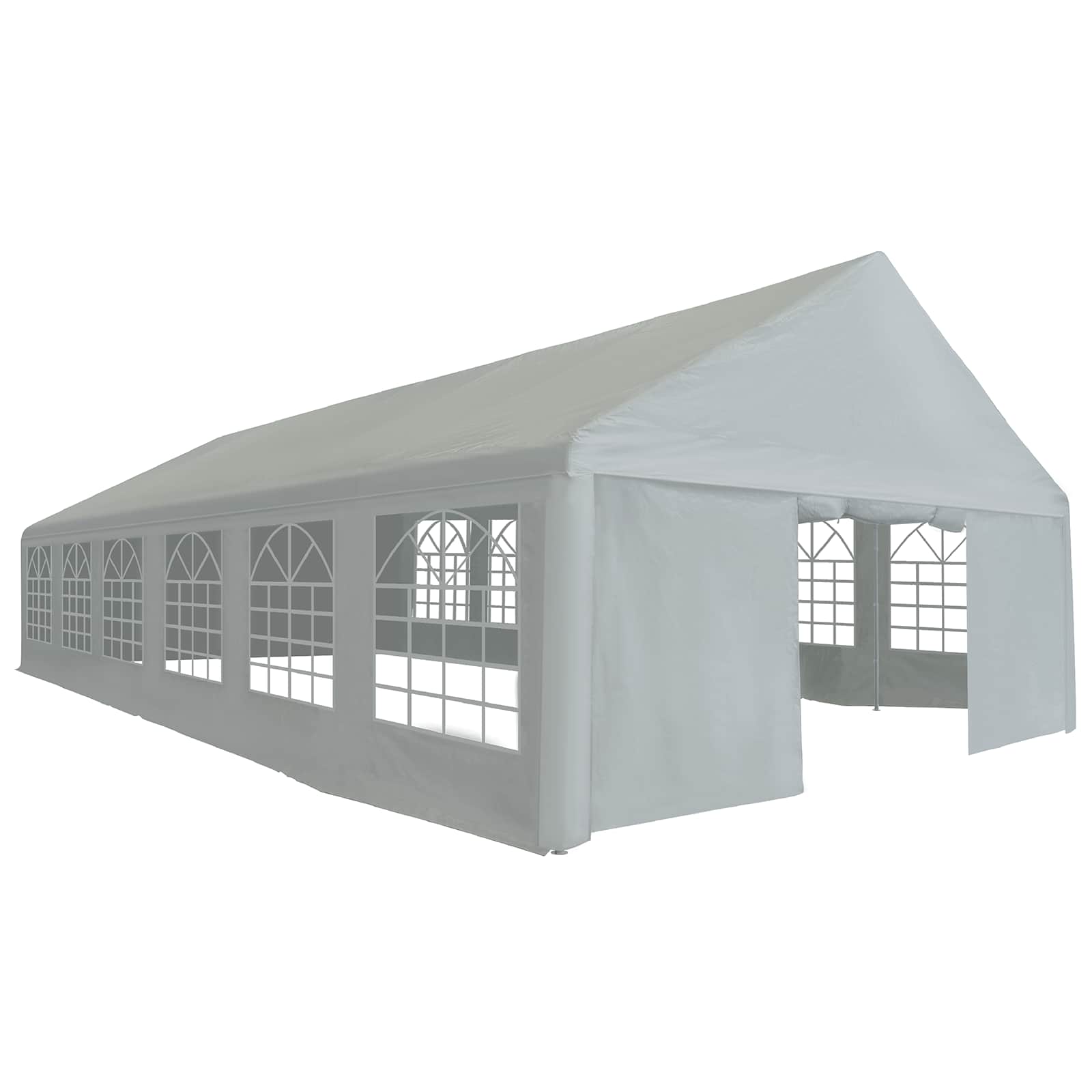 Tessuto per tenda senza struttura 12 x 6 m Grigio PE