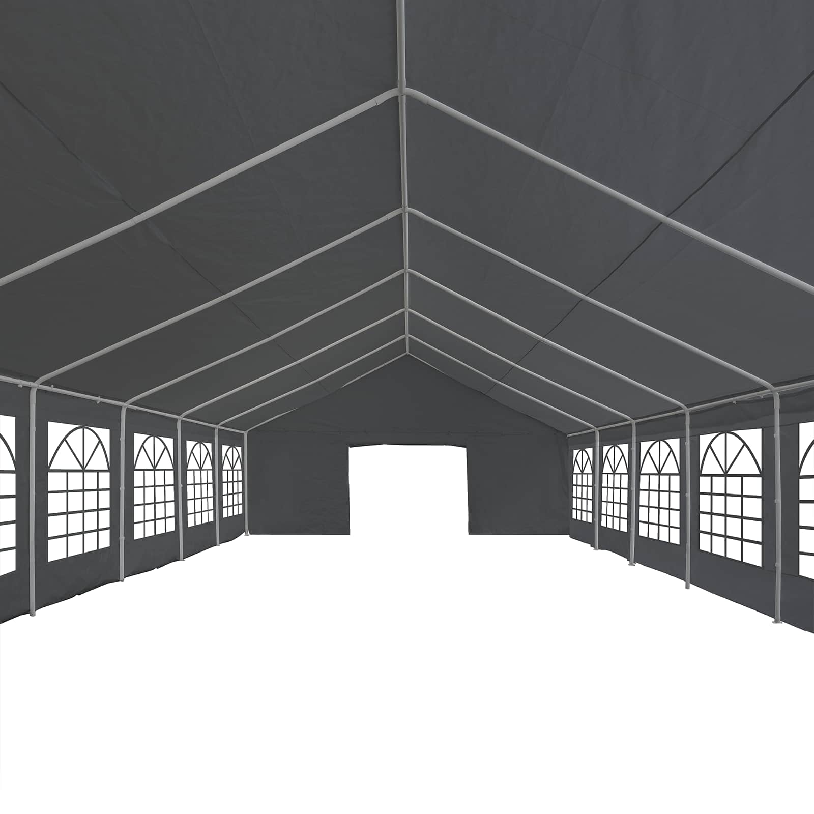 Tessuto per tenda senza struttura 12 x 6 m Grigio PE